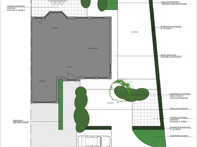 ontwerp plan tuin lede